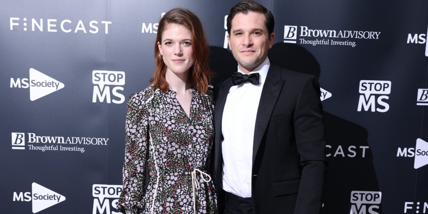 Kit Harington and Rose Leslie on the SMS Battles red carpet