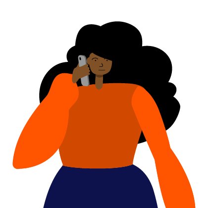 Illustration of person on the phone