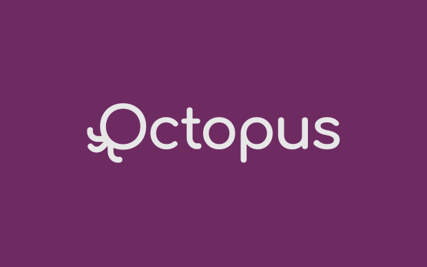 Image has word Octopus on a purple background