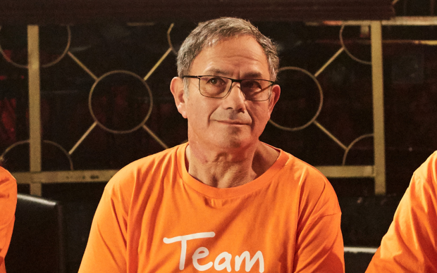 John wearing a Team Stop MS t-shirt
