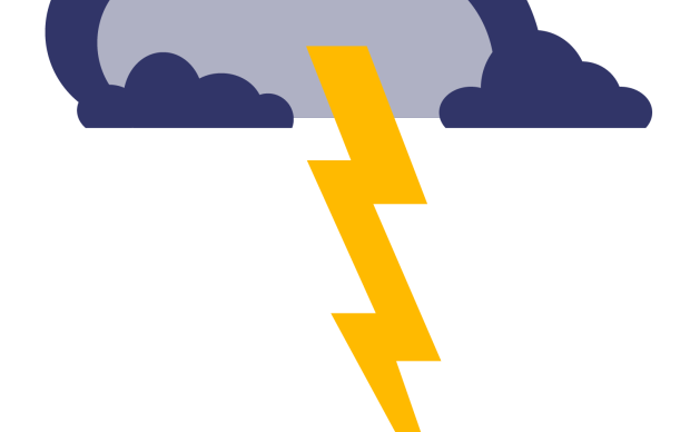 Cloud with lightning bolt