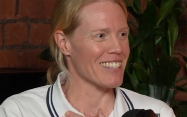 Close up of Helen, smiling