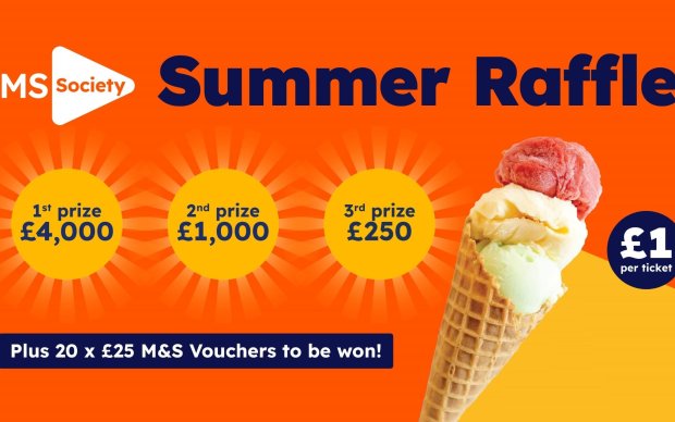 Summer raffle poster showing the prizes on offer