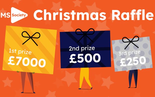 MS Society Christmas Raffle: 1st prize £7000, 2nd prize £500, 3rd prize £250