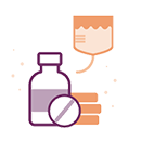 pill bottle and infusion bag