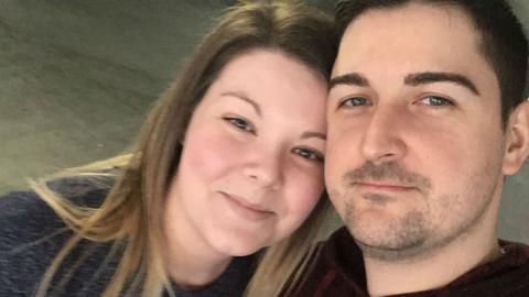 a selfie of Dave and his wife