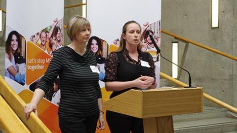 MS nurses at parliamentary reception