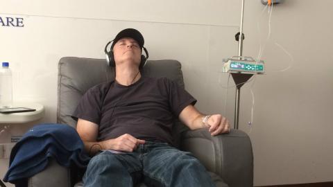 Photo of Miles undergoing HSCT in Mexico