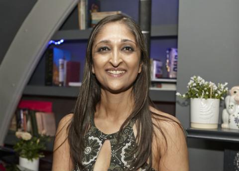Photo shows MS Society Trishna Bharadia at the launch of the Song Cycle album