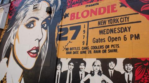 Blondie wall mural in New York