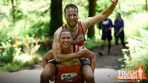 Tough mudder piggy back