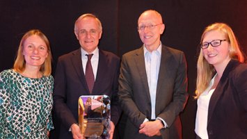 Professor Miller receiving award 