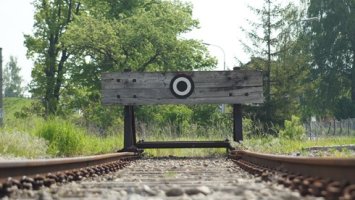 A picture of buffers on a railway track