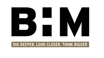 Black History Month logo, black B, followed by a negative space H and a Black B. Tagline reads Dig Deeper, Look Closer, Think Bigger
