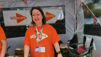 Louise at an MS Society event
