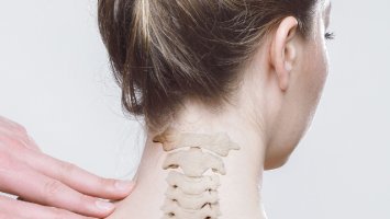 Woman's neck and upper spine