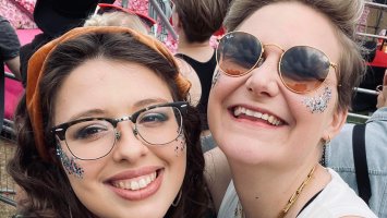 Beth wearing sunglasses