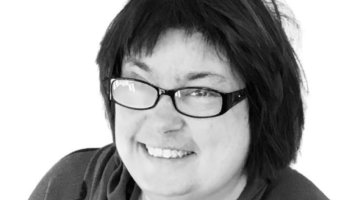 black and white image of kerry carter