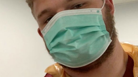 Chris with face mask