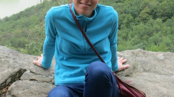 Sarah Rees outside