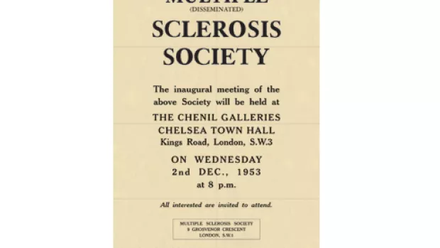 an image of the MS Society inaugural meeting poster