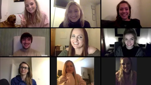 Screenshot of an MS Friends zoom chat