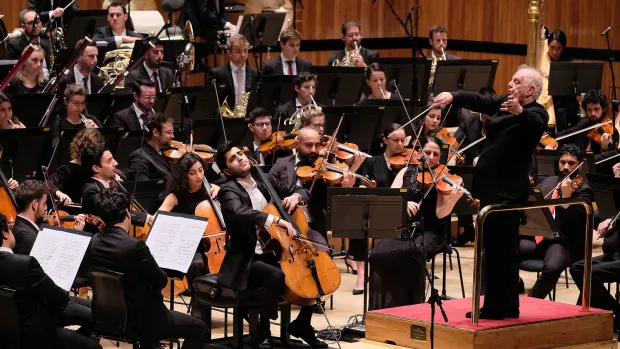 Photo: Daniel Baremboim conducting the West-Eastern Divan Orchestra 