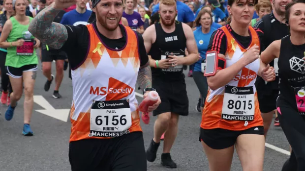 a man running the Great Manchester run