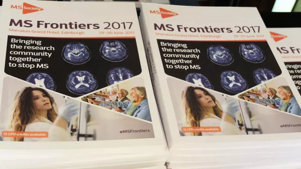 a photo of two piles of MS Frontiers magazine
