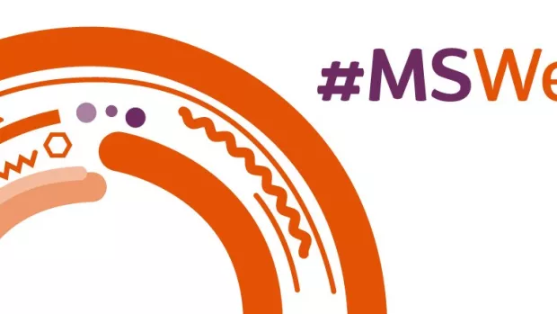 a logo showing MS WEEK