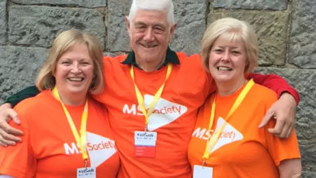 MS Society Scotland fundraisers taking part in the Kiltwalk