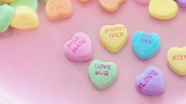 a photo of some Candy hearts