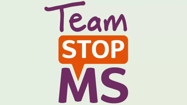 A graphic showing the Team Stop MS logo