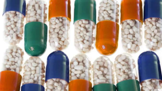 An image of brightly coloured medication pills