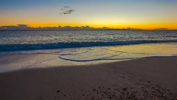 A photo of a Bournemouth beach sunset