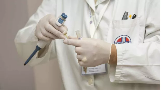 Photo: Close up of medical professional
