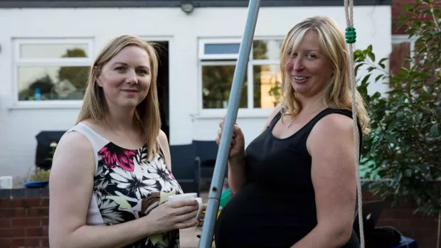 Photo: Women smiling in the garden