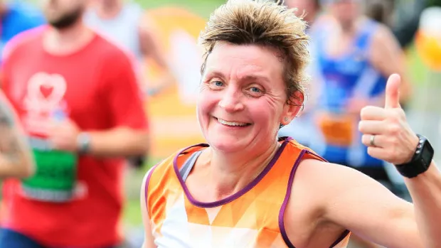 Woman running the Great North Run