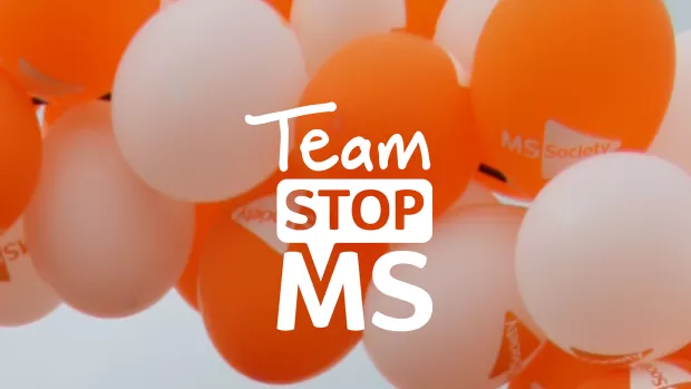 Team Stop MS Twitter banner with balloons