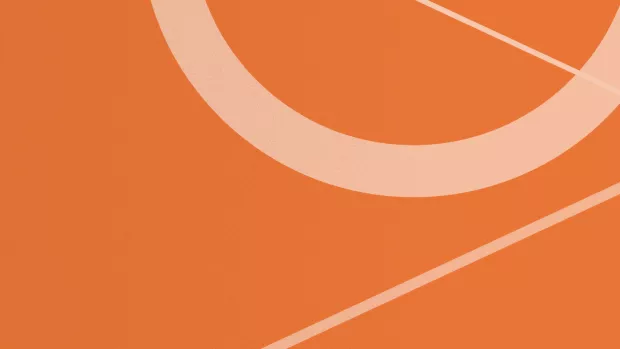 Abstract curves on orange background