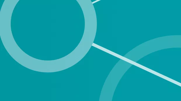 Abstract node design on teal background