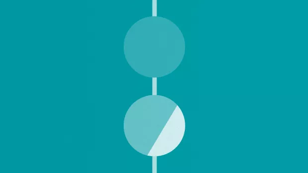 Abstract node design on teal background
