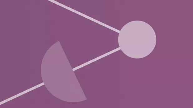 Abstract node design on purple background