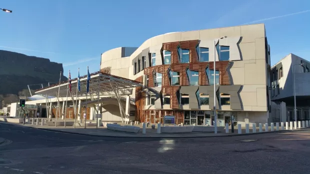 Exterior of the Scottish Parliament building