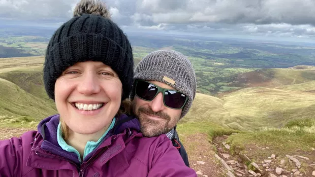 Selfie of Polly on a mountain