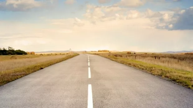 Stretch of open road going into the distance