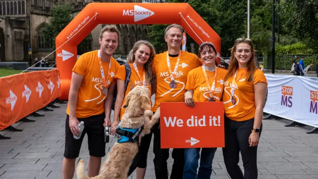 A group of people at MS Walk Manchester