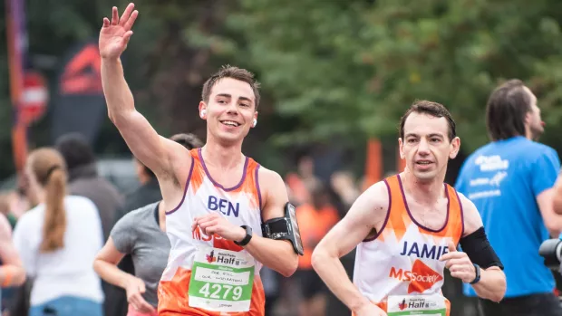 MS society runners taking part in a half marathon