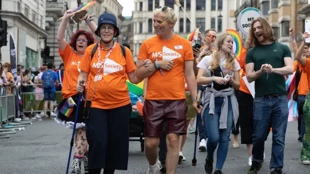 MS society supporters at Pride