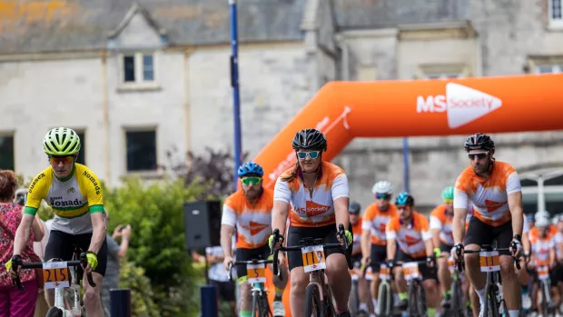 Round the harbours bike riders start their ride